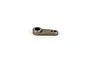 A single-arm metal servo horn for RC vehicles, featuring a 25-tooth spline and two threaded mounting holes, isolated on a white background.