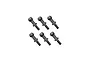 A set of six RGT upper shock ball joints arranged in two rows of three against a white background.