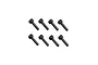 RGT 1.4x6mm Fine Thread Cap Head Screws 8Pcs - Silver R86961