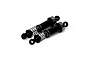Two black RGT RC shock absorbers with metal springs, shown against a plain white background.
