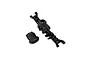 Black plastic RGT front portal axle housing and separate differential cover on a white background.