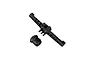 A black plastic RGT rear portal differential axle housing and matching cover on a white background.