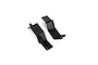 A pair of black plastic rear fender liners for an RC vehicle, shown from an elevated angle against a white background.