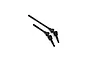 Two black metal CVD driveshafts for an RC vehicle, shown against a white background.
