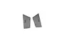 Two grey RGT fender plates for RC vehicles, featuring molded hinge and handle details, isolated on a white background.