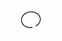 A single circular metal piston ring for an RC engine, shown against a plain white background.