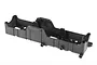 A black plastic battery tray for an Axial SCX10 II RC crawler, shown from a high-angle side view against a white background.