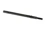 A black metal Axial 2-speed transmission top shaft with two cross-drilled holes and a threaded end.