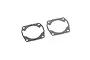 Two grey, four-bolt cylinder head gaskets for a Rovan 45cc RC engine, shown on a white background.