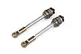 Two Rovan silver front shock shafts with rod ends for RC vehicles, shown against a plain white background.
