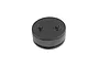 A black Rovan LT air filter assembly for RC engines, featuring a circular plastic cover with two retaining clips and a grey foam filter element.