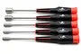 A set of five Dynamite hex socket drivers ranging from 4mm to 8mm, featuring black and red ergonomic handles and silver metal shafts.