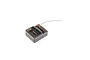 Spektrum SR615 6-channel RC receiver featuring a semi-transparent dark plastic case and a flexible grey antenna wire against a white background.