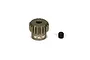 TLR aluminium pinion gear with a grub screw against a plain white background.