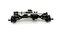 Reefs RC Aluminium XP199 Front Portal Axle Set in black, shown against a plain white studio background.
