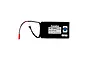 Futaba 6.6V 1700mAh LiFe transmitter battery pack with black soft case and connected wires on a white background.