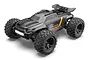 MJX RC Hyper Go 12212 1/12 scale electric brushless 4WD RC truggy in black carbon fiber style body with chunky off-road tires.