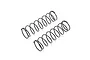 Two black metal RC shock springs placed diagonally against a clean white background.
