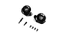 Axial brass weighted 8.6g steering hubs with included hardware set against a plain white background.