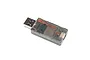 Spektrum wireless simulator USB dongle with a translucent smoky grey plastic casing on a white background.