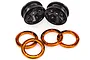HSP 1.9" Kulak Black/Orange Beadlock Rims 2Pcs 68021
