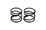 Two black RC Maker 15.5mm XS shock springs with white 3.75 coil markings against a white background.