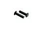 Two black metal upper rocker mounting pins displayed against a plain white background.