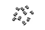 RC Maker 5.0mm Polished Female Lower Suspension Ball Studs arranged in a group on a white background.
