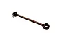 RC Maker bronze-coloured rear driveshaft for radio-controlled cars shown isolated on a plain white background.