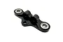 RC Maker black anodised aluminium steering rack with pre-installed metal shielded bearings on a white background.