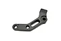 A studio product shot of a black anodised metal RC Maker bulkhead shock connector part against a plain white background.