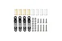 GPM Aluminium 26mm Adjustable Shocks 4Pcs in silver and black with extra springs and mounting hardware