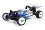 Maverick MiCROBE 1/24 scale electric 2WD RC buggy in blue and silver on a white background