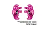 GPM pink aluminium steering hubs with larger bearings for RC cars, featuring R and L markings against a white background.