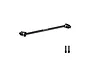 GPM Carbon Steel Rear Centre CVD Driveshaft in black with two matching grub screws against a plain white background.