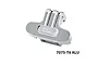 GPM Racing silver aluminium rear bumper shown in a studio product shot against a white background.