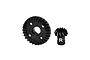 GPM Steel Rear Differential Gear Set featuring a larger ring gear and a smaller pinion gear with the letter R.