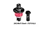GPM Racing complete front differential set with red and black metal components, including a main gear and pinion gear.
