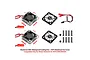GPM 35x10mm 20,000RPM High Speed Cooling Fans with Aluminium Covers 2Pcs - Black MTV6018FAN-BK