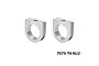 Two silver aluminium centre differential bearing braces with GPM Racing logo against a plain white background.