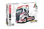 Packaging for Italeri 1/24 scale Iveco S-Way Abarth Show Truck model kit, showing artwork of the completed truck.