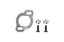 GPM silver metal motor mount plate with two washers and two black screws displayed on a white background.