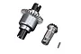 Fonzon aluminium complete rear differential and input pinion assembly with bearings and pin against a white background.