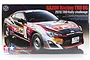 Tamiya 1/24 scale Toyota Gazoo Racing TRD 86 model kit box art featuring a rally-spec Toyota 86 with red, black, and silver livery.