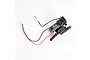 FMS motor gearbox with attached electric motor and wiring harness on a white background.