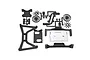 RPM Black Slash 4WD No Clip Body Mount Set 70920