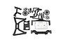 RPM Black Slash 2WD No Clip Body Mount Set 70860