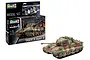 Revell 1/35 Tiger II Ausf. B Henschel Turret starter kit box shown next to an assembled and painted model tank.