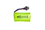 MN Model 7.4V 500mAh soft case Li-Ion battery with wires and black connector on a plain white background.