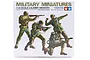 Tamiya 1/35 scale U.S. Army Infantry plastic model kit box art showing four soldiers in combat poses.